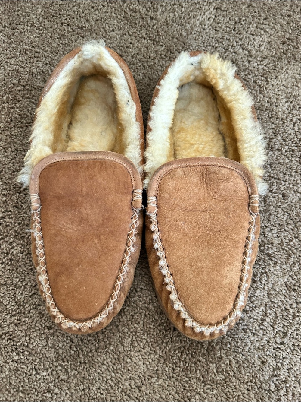 LL Bean Wicked Good Venetian Slippers Suede And Shearling Lined Men’s Size 11